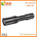 Factory Supply CE ROHS EDC Best Aluminum Small Powerful 3w Cree Pocket led Flashlight with 1*aa or 14500 Dry Battery